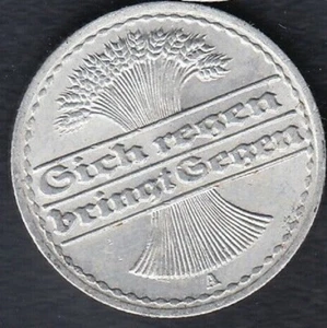 WWI WWII (1) GERMAN COIN, 50 PFENNING 1921 A... - Picture 1 of 2