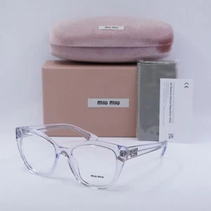 NEW MIU MIU MU05XV 15Z1O1 Trasparent 54mm Eyeglasses - Picture 1 of 6