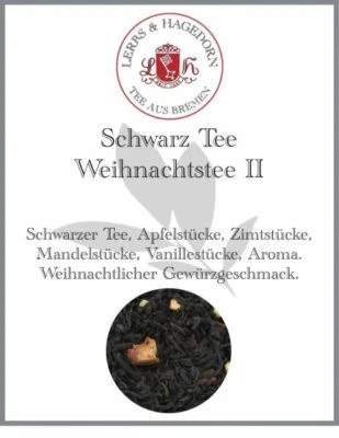 Schwarz Tee Weihnachtstee II 1kg Apfel-, Zimt-, Mandel-, Vanillestücke - Bild 1 von 4