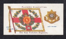 1907 British Reg. Colours Military Flags Cards THE EAST YORKSHIRE REGIMENT