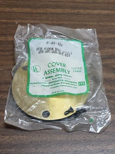 STEEL CITY P-60-3/4 P60-3/4 P603/4 FLOOR BOX COVER BRASS 3/4INCH INSERT NEW - Picture 1 of 2
