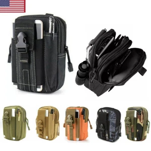 Military Tactical Molle Pouch Waist Belt Phone Pocket Hiking Utility Pack Bag - Picture 1 of 12