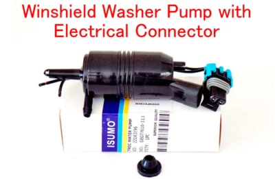 Windshield Washer Pump W/ Electrical Connector Fits: Chevrolet GMC 2007-2018 - Image 1 of 4