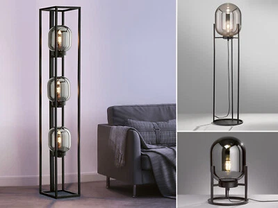 FISCHER & HONSEL Coole Stehlampen & Rauchglas Nachttischlampen Industrial - Vintage Kugellampen