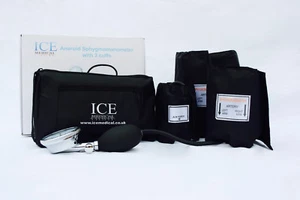 Kit médico de presión arterial ICE monitor esfigmomanómetro 3 puños adulto niño inc - Imagen 1 de 5