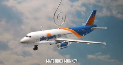 Allegiant Airbus A320 Airplane Jet Christmas Tree Ornament Adorno New Livery - Image 1 of 4