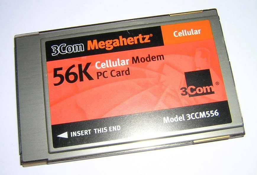 3Com Megahertz PCMCIA 56k Global Modem PC Card 3CCM556 with Dongle Cable - Image 1 of 1