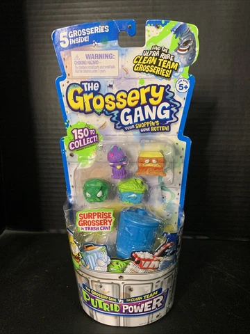 Grossery Gang Putrid Power 5-Pack Surprise Grossery nip Dirty Danish Stink Sink Cover