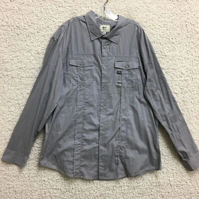 NEW Ecko Unltd Button Up Shirt 3XL Adult Gray Long Sleeve Solid Poplin Mens XXXL - Image 1 of 4
