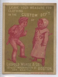 (KR77) Super early USA Leopold Morse Clothes, BOSTON c1880's - Foto 1 di 4