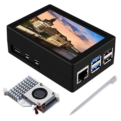 3.5 Inch 480x320 Pixels Display with ABS case & Active Cooler Kit For Pi 5 - Image 1 of 4