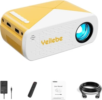 Mini Projector, yeilebe Video Projector, Portable Projector Supported 1080P Full - Image 1 of 4