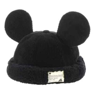 Tokyo Disney Resort Black Corduroy Cap with Ears - 2024 TDR Model Park Exclusive - Picture 1 of 15