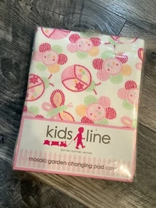 Kidsline mosaic garden  Baby Changing Pad Cover pink white new - Picture 1 of 3