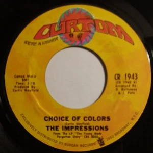 IMPRESSIONS 45 CHOICE OF COLORS B/W MIGHTY MIGHTY SPADE & WHITEY CURTOM 1943 - Picture 1 of 2