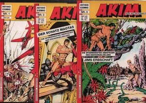 Akim - Signore della Giungla (Quaderno Hethke, 1988-1989) #1-3 Completo (B2) - Foto 1 di 1