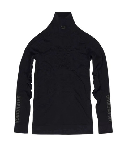 Top donna Balenciaga x X Bionic Sporty B collo alto sportivo manica lunga taglia M