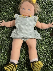 OOAK Soft Sculpture Doll 23 Blonde Hair Blue Eyes - Picture 1 of 8