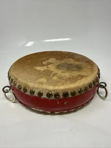 Chinesische rote Drache Rindsleder Trommel traditionelles chinesisches Instrument - Bild 1 von 7