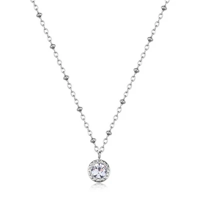 S'AGAPO AURORA COLLANA DA DONNA IN ACCIAIO PUNTO LUCE E CRISTALLO  SAR56 (3694) - Immagine 1 di 4