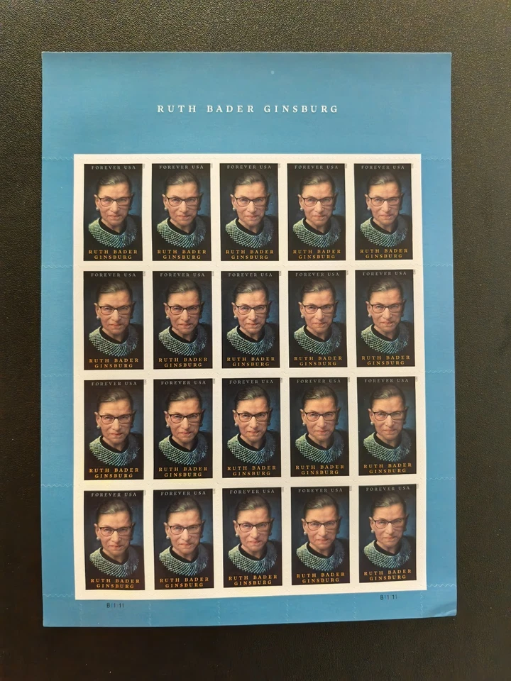 US Stamps2023 Ruth Bader Ginsburg 5 Sheets of 20 / A total of 100 - Image 1 of 2
