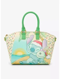 Loungefly Satchel Duffle: LILO STITCH Tropical Holiday Beach Scene Sand Scrump - Picture 1 of 3
