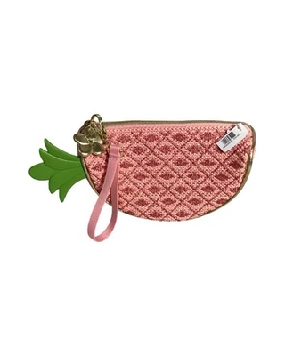 Bath & Body Works Pink Pineapple Wristlet Cosmetic Bag 2025 NWT Super Cute! - Imagem 1 de 4