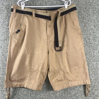 Pantalones Cortos Rocawear Para Hombre 38 Beige Cinturón Patinador Calle Hip Hop Informales 105RW USADOS EN EXCELENTE ESTADO Foto 1 de 4