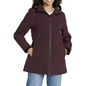 Pendleton Women's Tape Seam Hooded Rain Jacket Purple Medium Outdoor Winter Zip - Picture 1 of 12