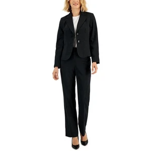 Le Suit Womens Black 2PC Pant Suit Petites 8P BHFO 6629 - Picture 1 of 2