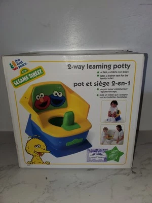 NIB Vintage Sesame Street 2 Way Learning Potty "Made In USA" w/ Potty Award Cert - Image 1 of 4