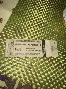 Biglietti METRO LOSANNA, Chemin De Fer usati/inutilizzati - belli! - Foto 1 di 7