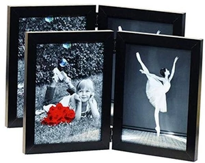 4x6 Folding Picture Frames (2 Pack) w/HIGH DEFINITION GLASS - 4X6" Black - Picture 1 of 7