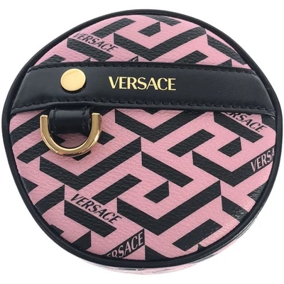 Versace Accesorios Redondo Cuero Bolsa Rosa PVC Mujer De Japón Foto 1 de 4