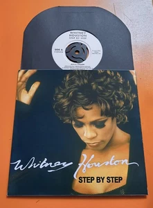 WHITNEY HOUSTON STEP BY STEP 7" UK JUKEBOX VINYL 45 - FREE CUSTOM PIC SLEEVE - Picture 1 of 3