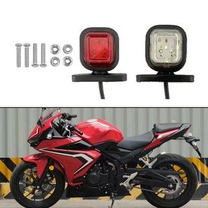 High Visibility 2Pcs LED Side Marker Light Red for Trucks and Trailers - Picture 1 of 16