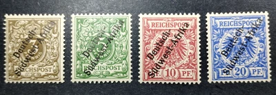 📮Germany Deutsch Offices Southwest Africa 1897 Yvert# 1-4 Overprint MNH OG VF - Image 1 of 4