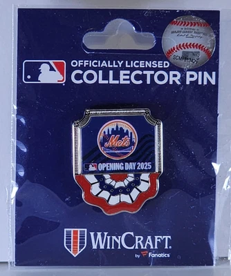 NY Mets 2025 Opening Day Bunting Pin Citi Field New York Juan Soto 1st Home Game - Image 1 of 2