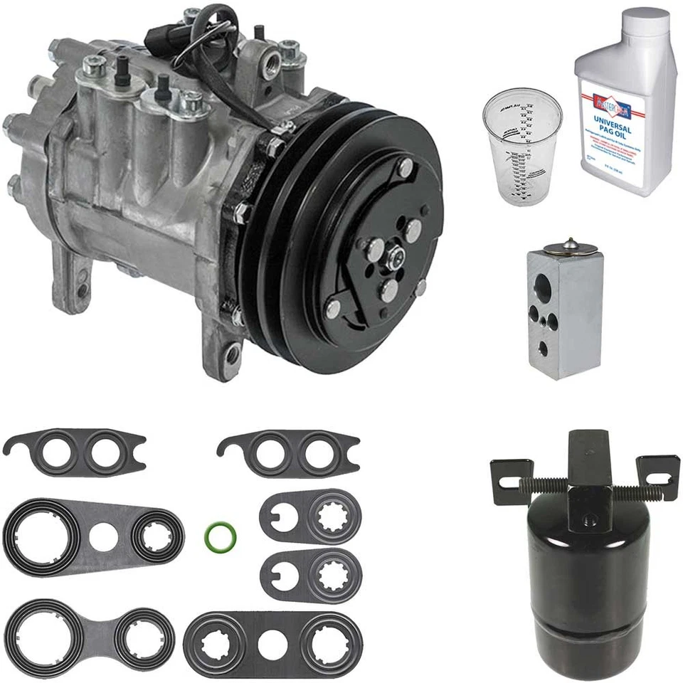Omega AC Compressor w/ A/C Repair Kit For Dodge Dakota 1987 1988 1989 1990 - Image 1 of 1