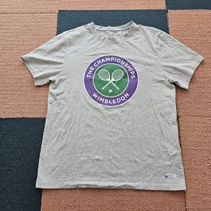 THE CHAMPIONSHIPS - WIMBLEDON Tennis Adult T-Shirt Medium Gray Official X4b - Picture 1 of 10