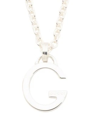 COLLAR GUCCI CHARLOTTE “G” EN CADENA PLATA ESTERLINA CIERRE GARRA LANGOSTA Foto 1 de 4