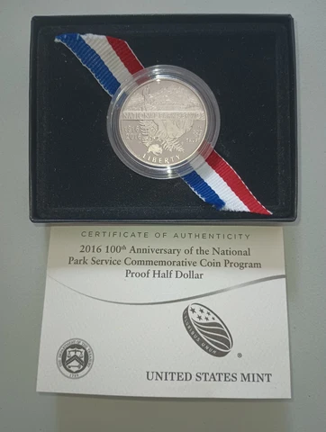 2016 100th Anniversary National Park Service Proof Half Dollar Cover