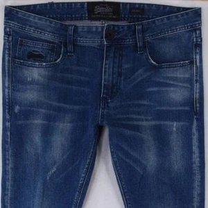 Hombres SuperDry SKINNY Ajustado Pitillo Elástico Azul Jeans W34 L32 - Imagen 1 de 7