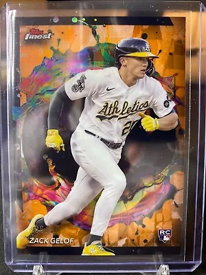 2024 Topps Finest Zack Gelof Rookie RC Orange Refractor /15 Rare #284 - Image 1 of 2