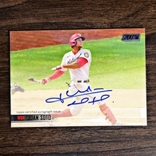 2021 Topps Stadium Club JUAN SOTO Black Foil On Card Auto /25 JERSEY NUMBER 🔥