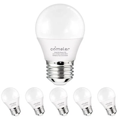 Small Light Bulb 6 Watts Warm White Light 2700K 60 Watts Globe Light Bulb Equ... - Image 1 of 4