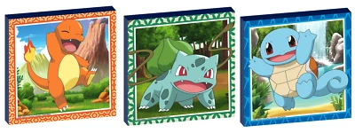 POKEMON characters  SET OF 3 CANVAS PICTURES - 5 sizes to choose from - Image 1 of 4