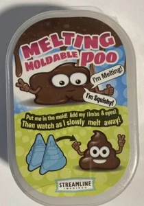 FUNNY MELTING MOLDABLE POO EMOJI JOKE NOVELTY POOP CRAP GIFT New In Pkg - Picture 1 of 2