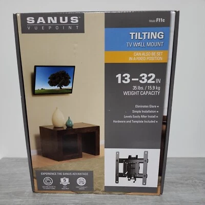 Sanus Vuepoint Tilting TV Wall Mount - 13-32"/35lbs Weight Capacity, Model F11C - Image 1 of 4