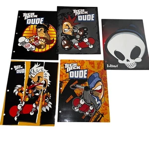 Tech Deck Dude Skateboard Design Binder Dividers Set Of 6 Cartoon Folders Skater - Picture 1 of 16